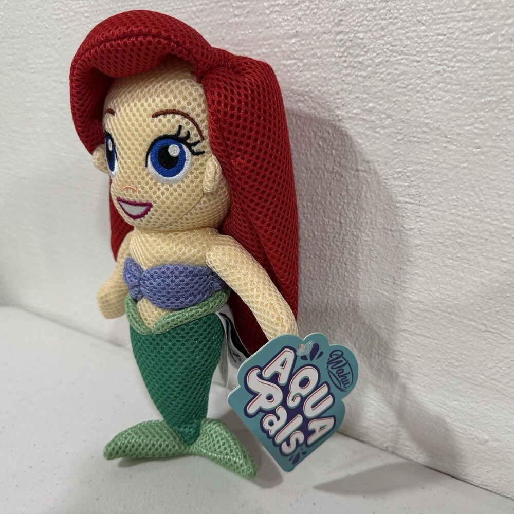 Wahu Aqua Pals Disney Ariel Mermaid Plush Toy Pool Tub Bath UV Fade Resistant